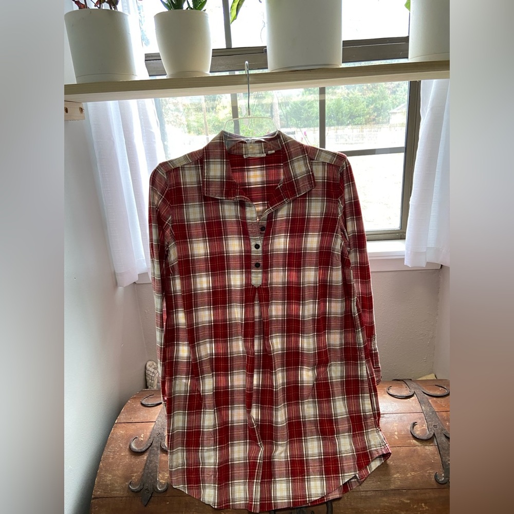 🪴2/$20: J Jill plaid tunic POCKETS ❤️
